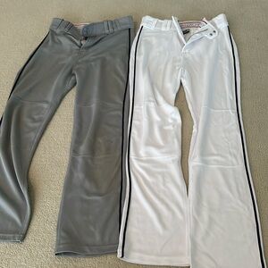 Two pairs of Rawlings Youth XXL Baseball Pants